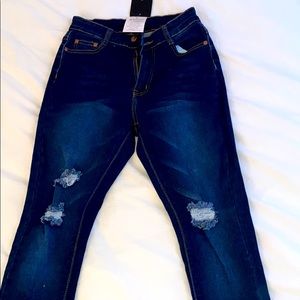 new fashionova jeans size 5 elastic narrow boot